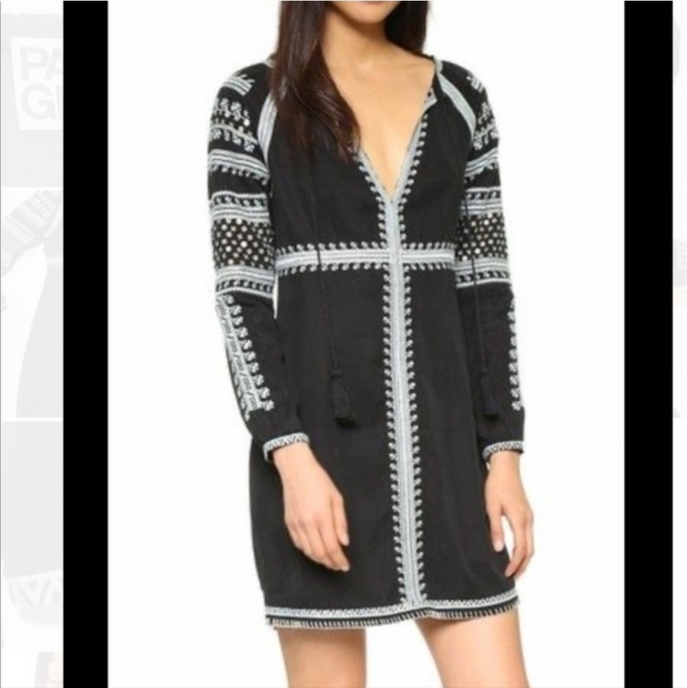PAM & GELA empire embroidery bohemian Sheath dress Tassels